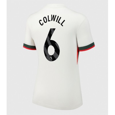 Fotballdrakt Dame Chelsea Levi Colwill #6 Bortedrakt 2025-26 Kortermet Fotballdrakt Dame Chelsea Levi Colwill #6 Bortedrakt 2025-26 Kortermet